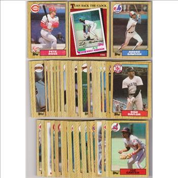 150 Different 1987 Topps Baseball Cards w/ Pete Rose + More