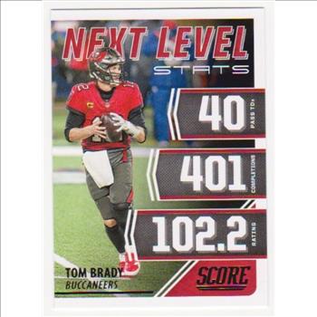 Tom Brady 2021 Score Next Level Stats #NL1 Insert Card