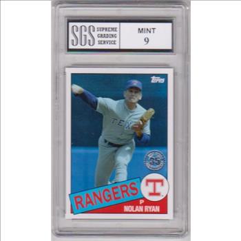 Graded Mint 9 - Nolan Ryan 2020 Topps 35th Anniversary #85TB-44 Card