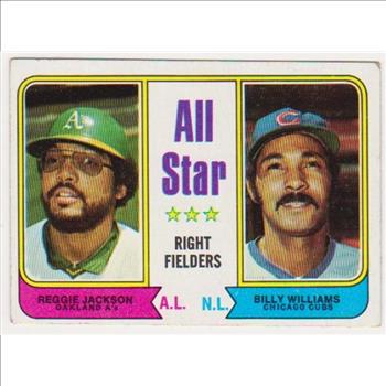 1974 Topps Reggie Jackson + Billy Williams #338 Card - HOF'ers