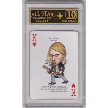 Graded 10 - Kurt Cobain Hero Decks Tribute to Rock N' Roll Playing Card