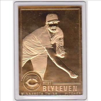 22 kt Gold - BERT BLYLEVEN 1996 Danbury Mint Gold Card - HOF'er
