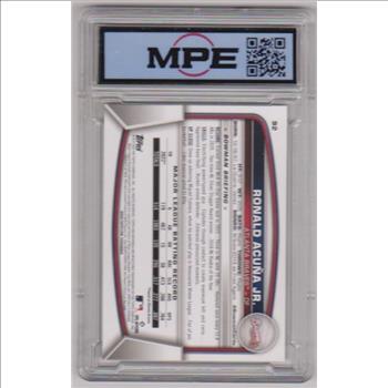 Graded MPE Mint+ 9.5 - Ronald Acuna Jr. 2023 Bowman #92 Card