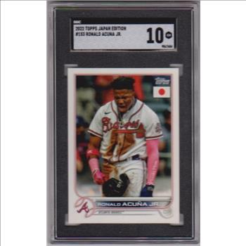 Graded SGC Gem Mint 10 - Ronald Acuna Jr. 2022 Topps Japan Edition #153 Card