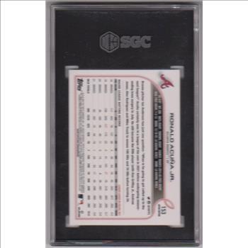 Graded SGC Gem Mint 10 - Ronald Acuna Jr. 2022 Topps Japan Edition #153 Card