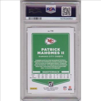 Graded PSA Mint 9 - Patrick Mahomes 2021 Donruss Press Proof Premium #116 Card