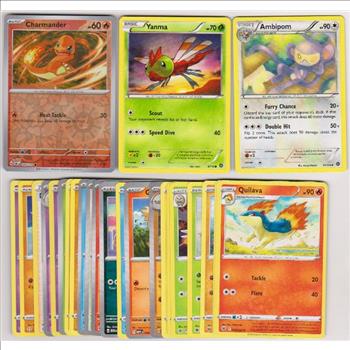 25 Different Pokemon Trading Cards w/ Charmander REVERSE HOLO + More