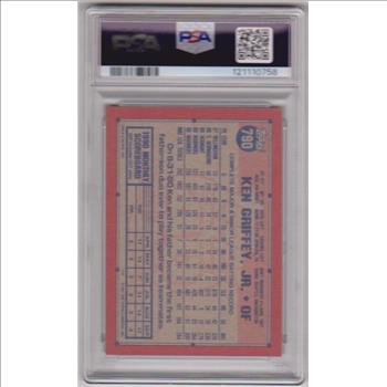 Graded PSA Mint 9 - Ken Griffey, Jr. 1991 Topps #790 Card