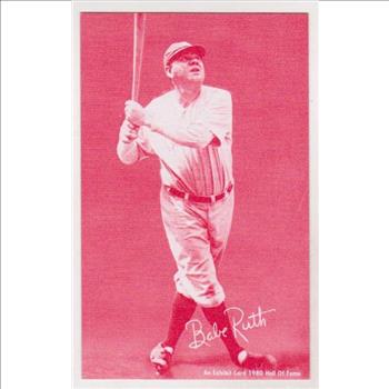 Vintage - BABE RUTH 1980 Hall of Fame Exhibit Card