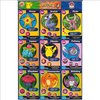 1999 Pokemon Master Trainer Collector Set Uncut 9 Card Uncut #13 Sheet w/ Pikachu + More