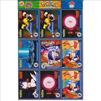 1999 Pokemon Master Trainer Collector Set Uncut 9 Card Sheet #4