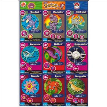 1999 Pokemon Master Trainer Collector Set Uncut 9 Card Sheet #4