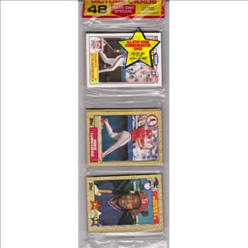  1987 Topps Baseball 49 Card Rack Pack w/ Darryl Strawberry On Front