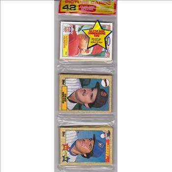 1987 Topps Baseball 49 Card Rack Pack w/ Don Mattingly On Back