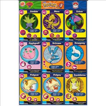1999 Pokemon Master Trainer Collector Set Uncut 9 Card Uncut #19 Sheet
