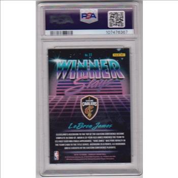 Graded PSA Mint 9 - Lebron James 2018-19 Donruss Winner Stays #11 Card
