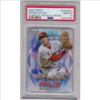 Graded PSA Gem Mint 10 - Shohei Ohtani 2023 Topps Chrome Stars Of MLB #SMLBC-21 Card
