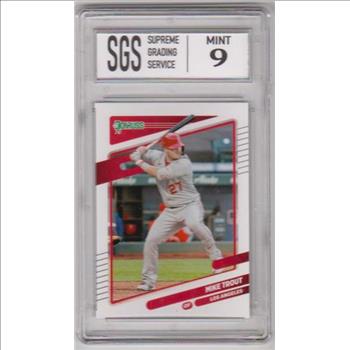 Graded Mint 9 - Mike Trout 2021 Donruss #170 Card