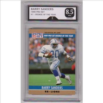 Graded Sigma Mint 8.5 - Barry Sanders 1990 Pro Set #1 Card