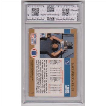 Graded Sigma Mint 8.5 - Barry Sanders 1990 Pro Set #1 Card