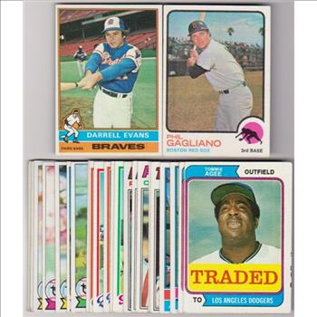25 Different 1970's Topps Baseball Cards (1973-1979) w/ Darrell Evans + More