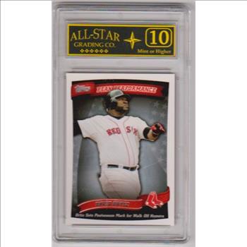 Graded 10 - David Ortiz 2010 Topps Peak Performance #PP-38 Insert Card