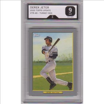 Graded Sigma Mint 9 - Derek Jeter 2020 Topps Update Turkey Red #TR-49 Insert Card