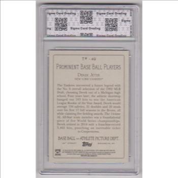 Graded Sigma Mint 9 - Derek Jeter 2020 Topps Update Turkey Red #TR-49 Insert Card