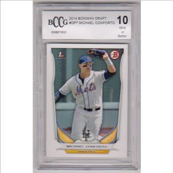 Rookie Graded BCCG 10 - Michael Conforto 2014 Bowman Draft #DP7 Card