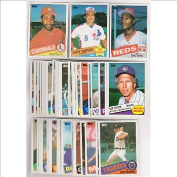 50 Different 1985 Topps Baseball Cards - Eric Davis Rookie + More
