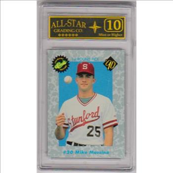 Rookie Graded 10 - Mike Mussina 1990 Classic #20 Card