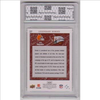 Graded Sigma Mint 9 - Jim Brown 2008 Upper Deck Football Heroes #227 Card
