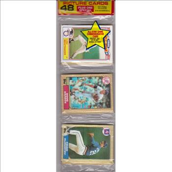 1987 Topps Baseball 49 Card Rack Pack w/ Lou Whitaker On Front