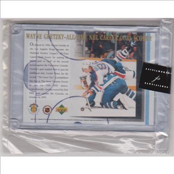 WAYNE GRETZKY - 1994 Upper Deck 802 Goal 3.5x5 Inch C-Card - #'ed/10,000