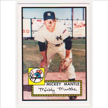 Mickey Mantle 1952 Topps #311 Rookie Commemorative Card - 2006 Topps #25 Rookie Of The Week Card
