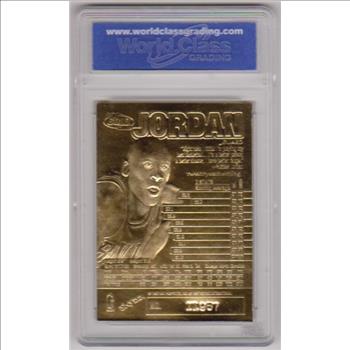 Graded Gem Mint 10 - Michael Jordan 1997 Skybox Z-Force 23 Kt Gold Card