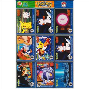 1999 Pokemon Master Trainer Collector Set 9 Card Uncut Sheet #6