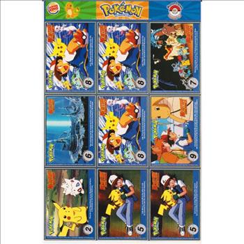 1999 Pokemon Master Trainer Collector Set Uncut 9 Card Uncut #11 Sheet