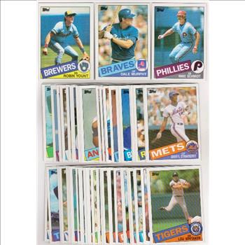 50 Different 1985 Topps Baseball Cards - Robin Yount + More