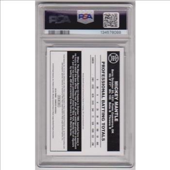Graded PSA Gem Mint 10 - Mickey Mantle 2018 Donruss #254 Card