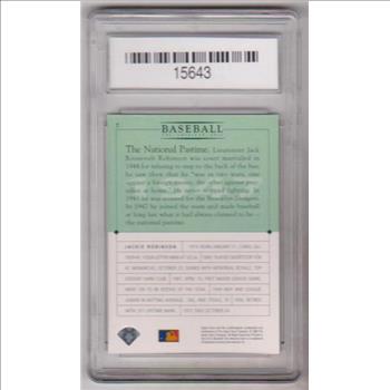 Graded Gem Mint 10 - Jackie Robinson 1994 Upper Deck GM The American Epic #7 Card