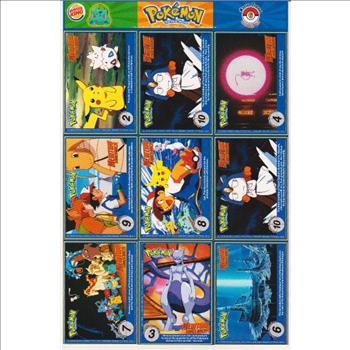 1999 Pokemon Master Trainer Collector Set 9 Card Uncut Sheet #6