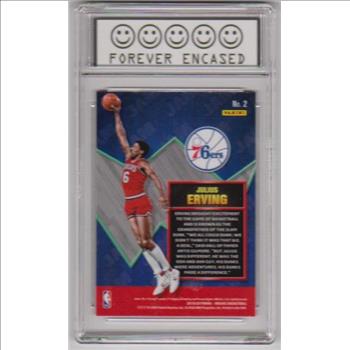 Labeled Mint 9 - Julius Erving 2019-20 Panini Mosaic Jam Masters #2 Card