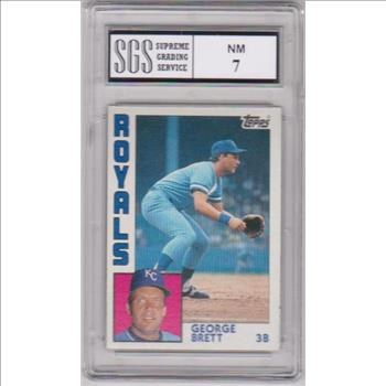 Graded NM 7 - George Brett 1984 Topps #500 Card