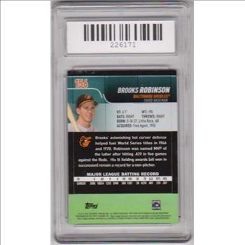 Graded Gem Mint 10 - Brooks Robinson 2022 Stadium Club #156 Card