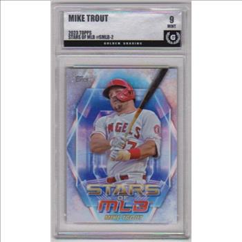 Graded GG Mint 9 - Mike Trout 2023 Topps Stars Of MLB #SMLB-2 Insert Card