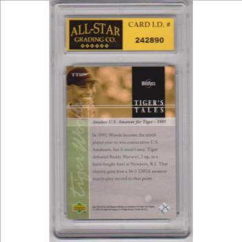 Graded 9 - Tiger Woods 2001 Upper Deck Tiger's Tales #TT10 Insert Card