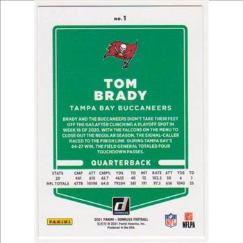 Tom Brady 2021 Donruss #1 Card