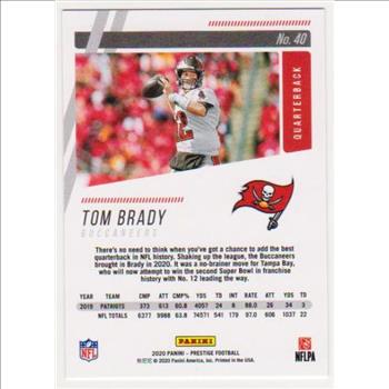 Tom Brady 2020 Panini Prestige #40 Card