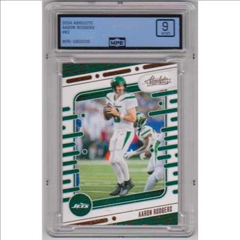 Graded MPE Mint 9 - Aaron Rodgers 2024 Panini Absolute #82 Card